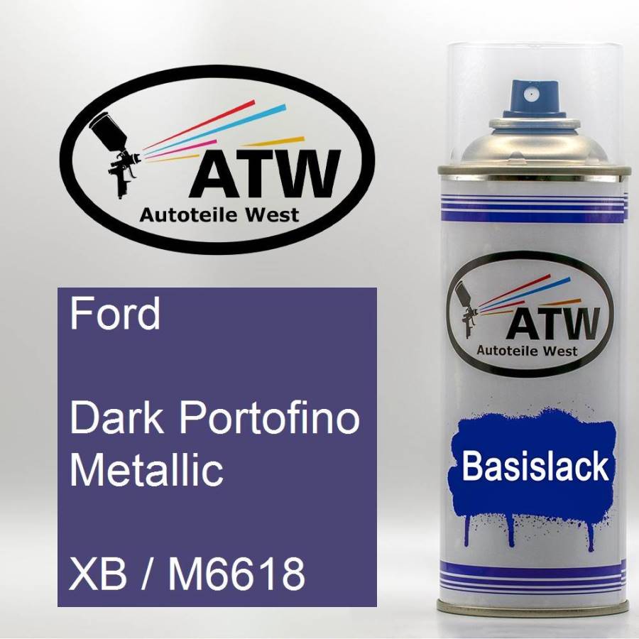 Ford, Dark Portofino Metallic, XB / M6618: 400ml Sprühdose, von ATW Autoteile West.
